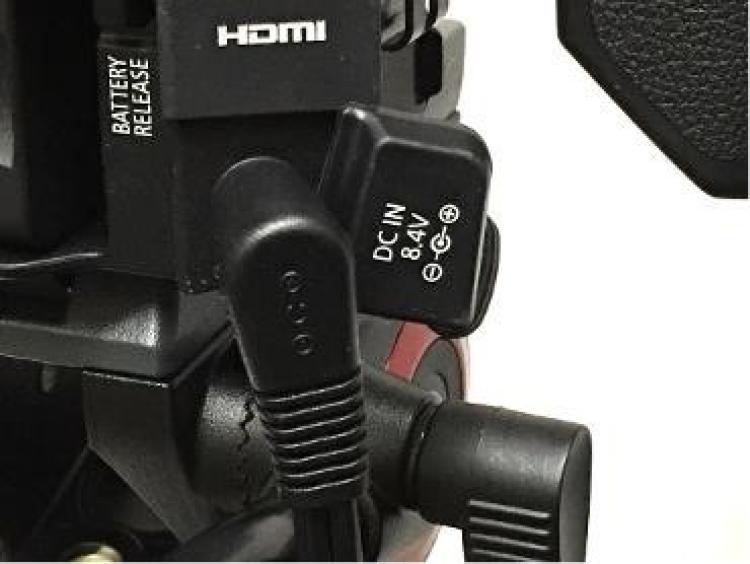 Camera plugged into AC Adapter