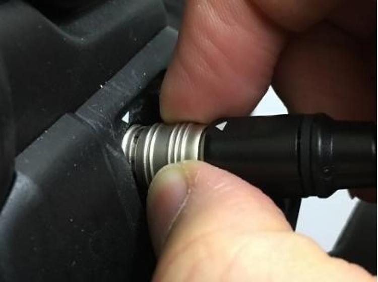 Removing handle cord from EXT terminal