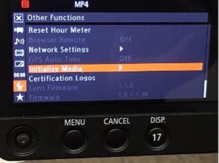 Initialize screen