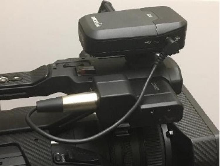 Wireless mic on camera