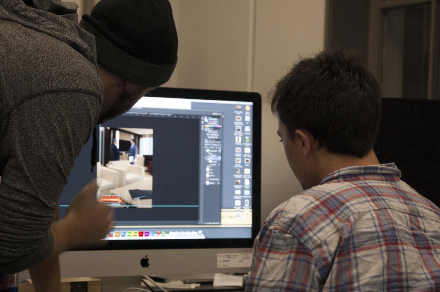 students working