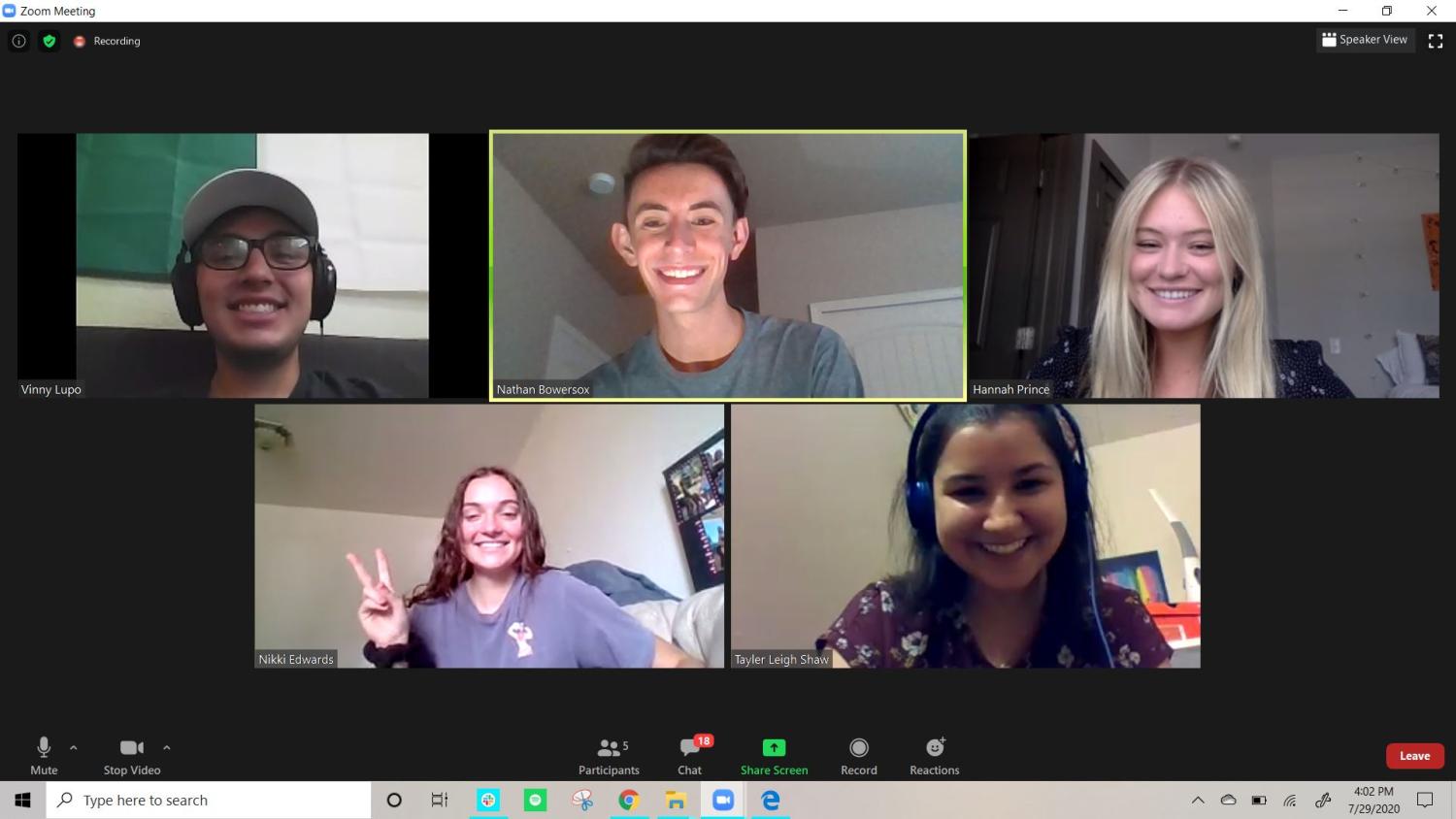 The Bold students on Zoom