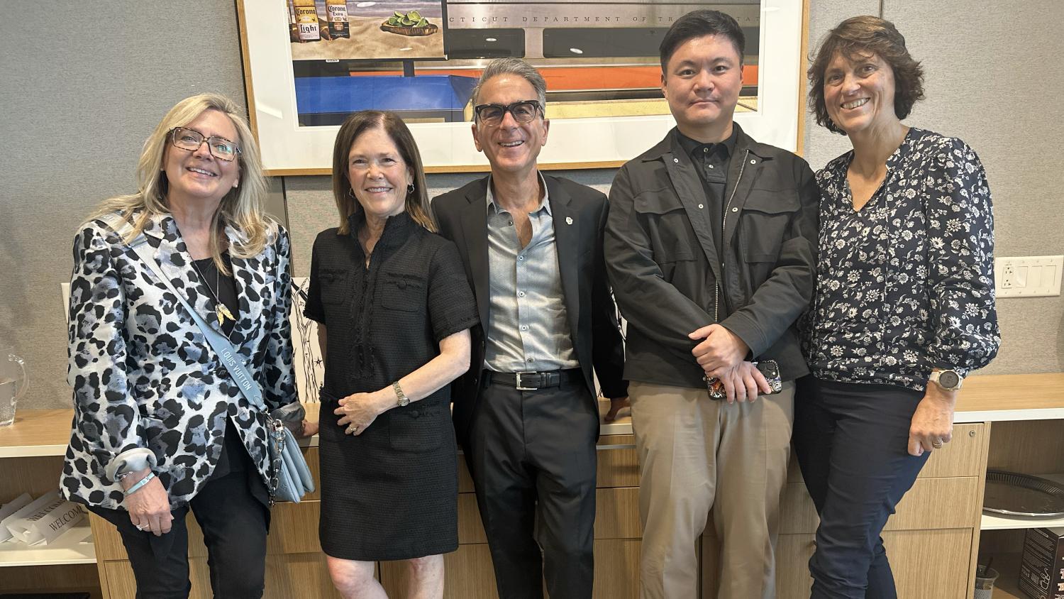 A group of people posing for a photo.