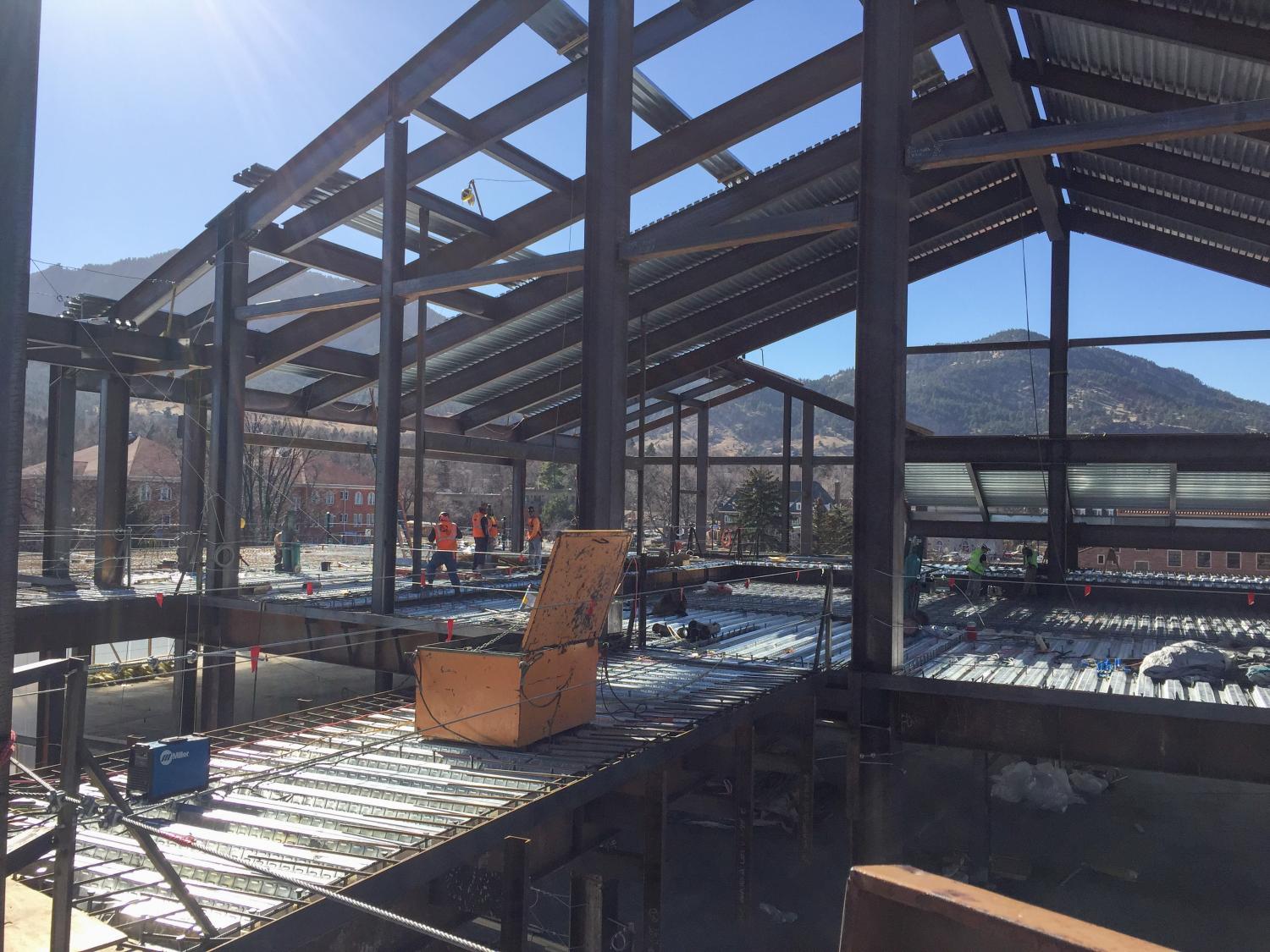 the CASE building while under construction