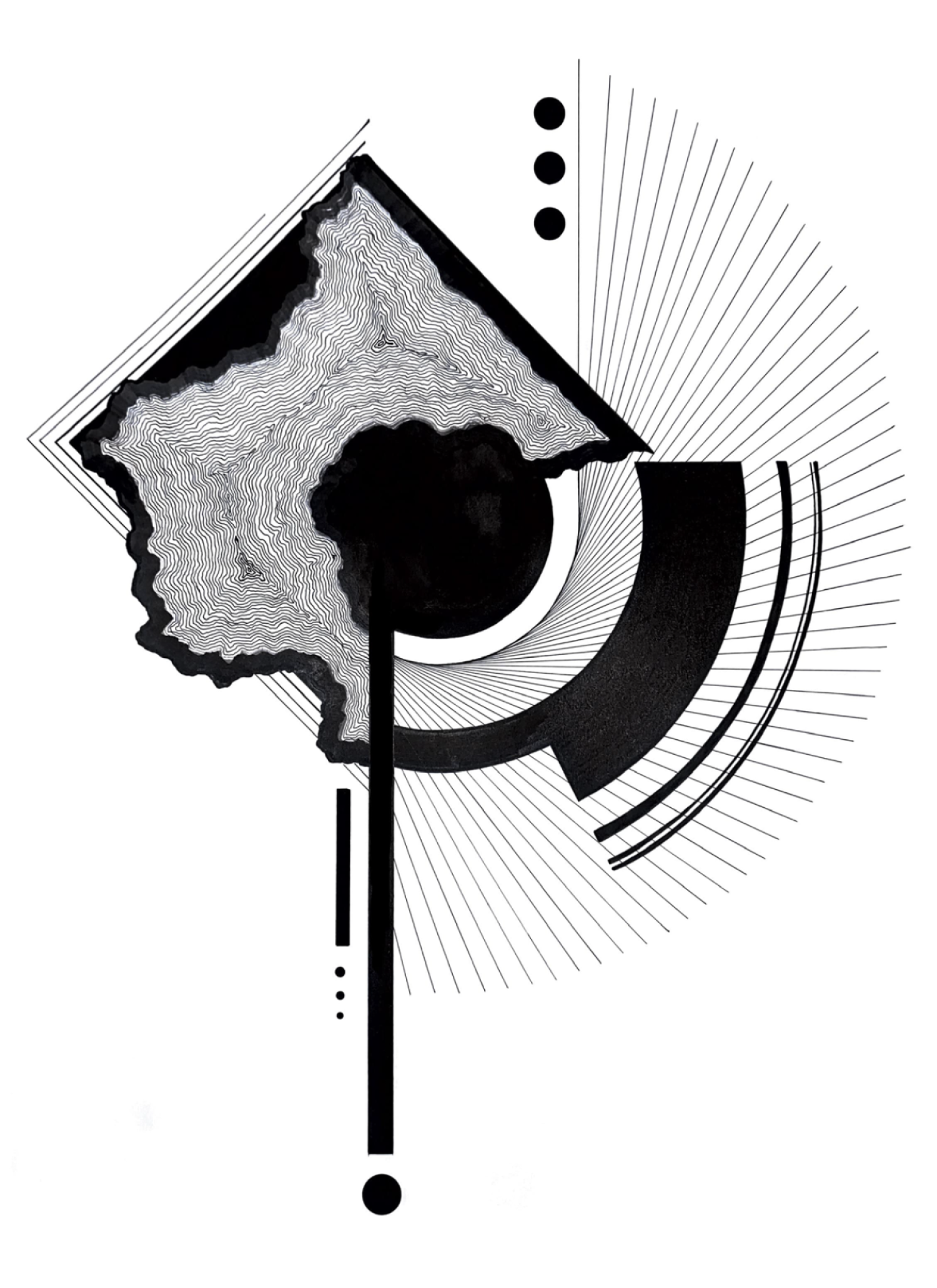 Abstraction drawing by Orion Davis (EnvDes '25)