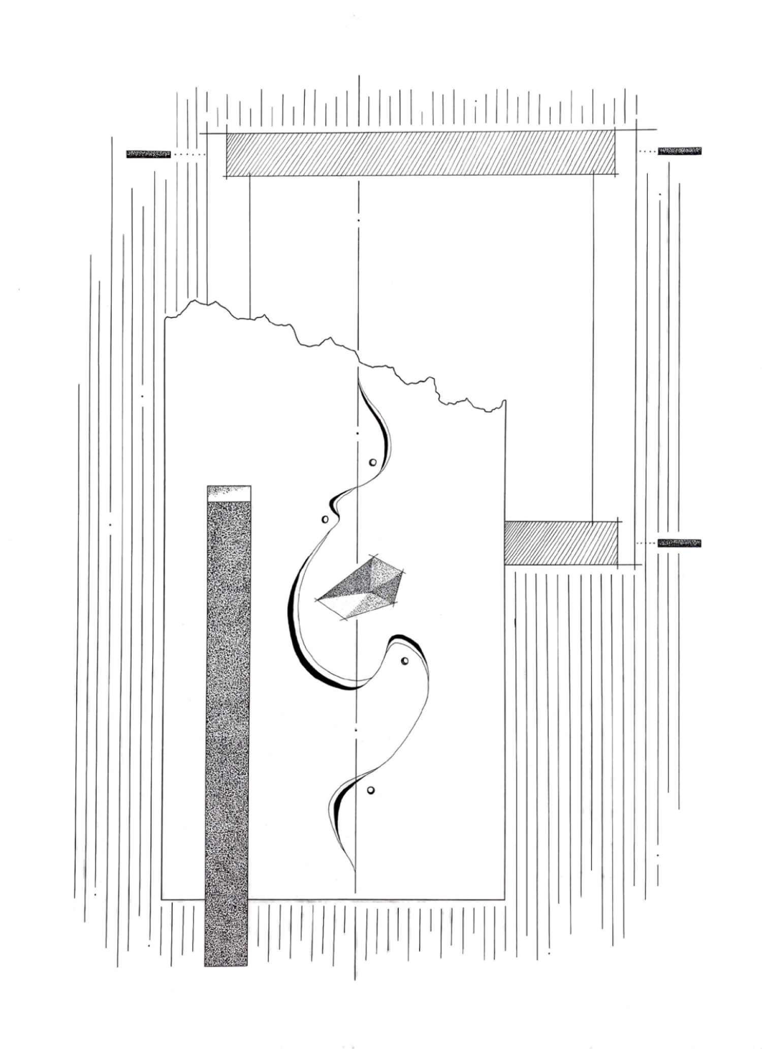 Abstraction drawing by Bailey Freeman (EnvDes '25)