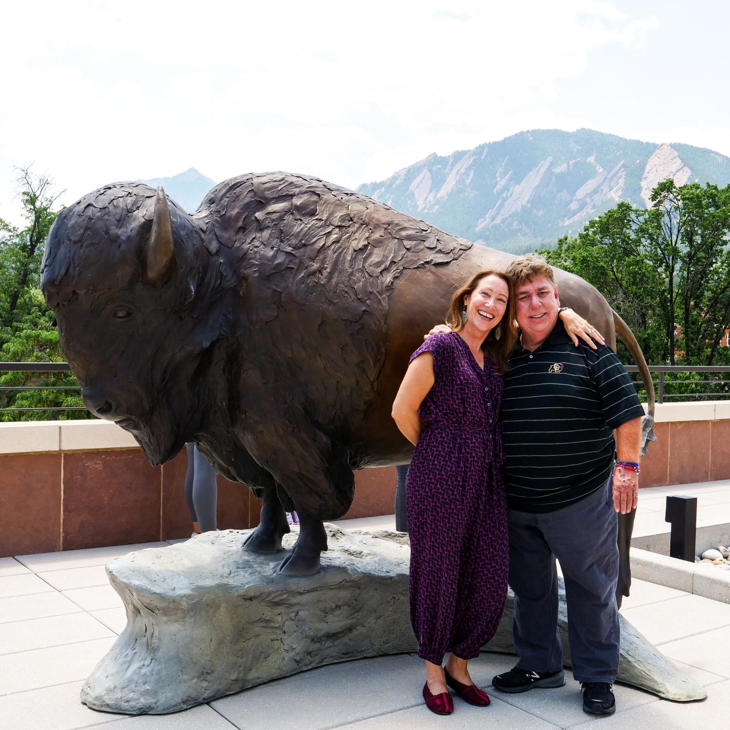 Founding Director of Connections: CMCI Summer Academy and Senior Instructor Sara Jamieson poses with Inclusive Excellence and Outreach Coordinator Dave Martinez.