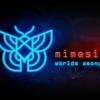 Neon Mimesis moth with theme "world among worlds"