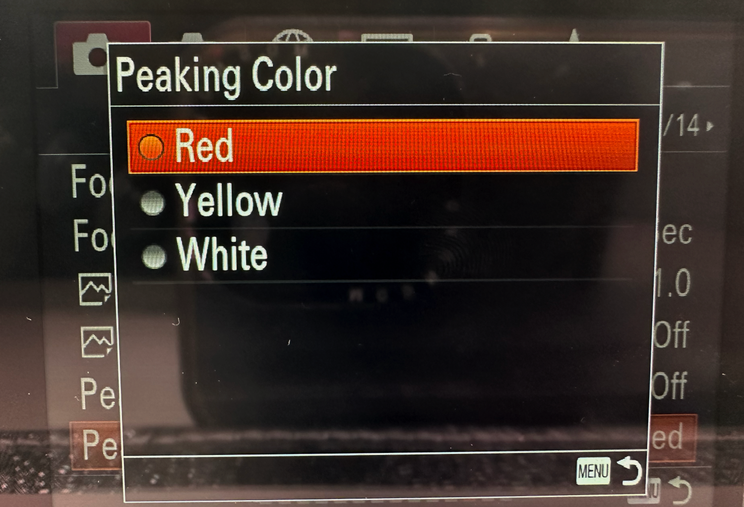 Peaking Color Screen