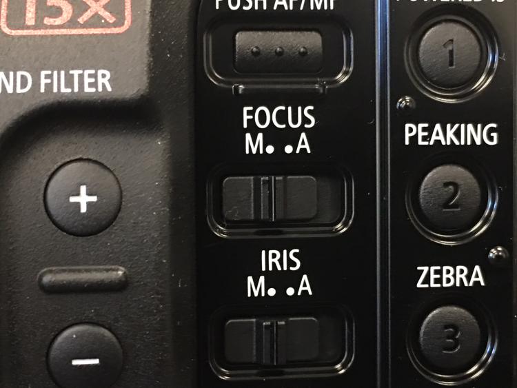 Manual focus switch