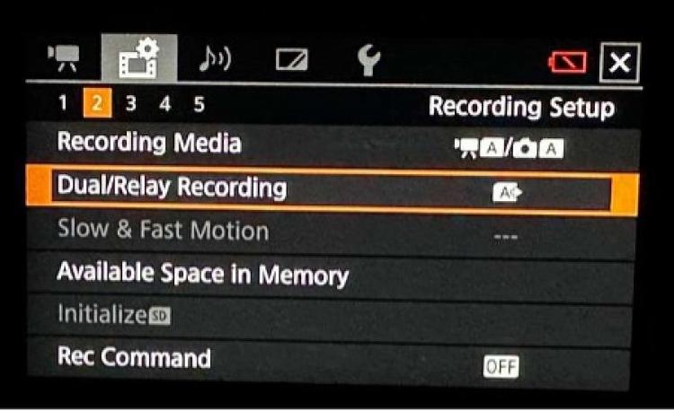 Recording settings