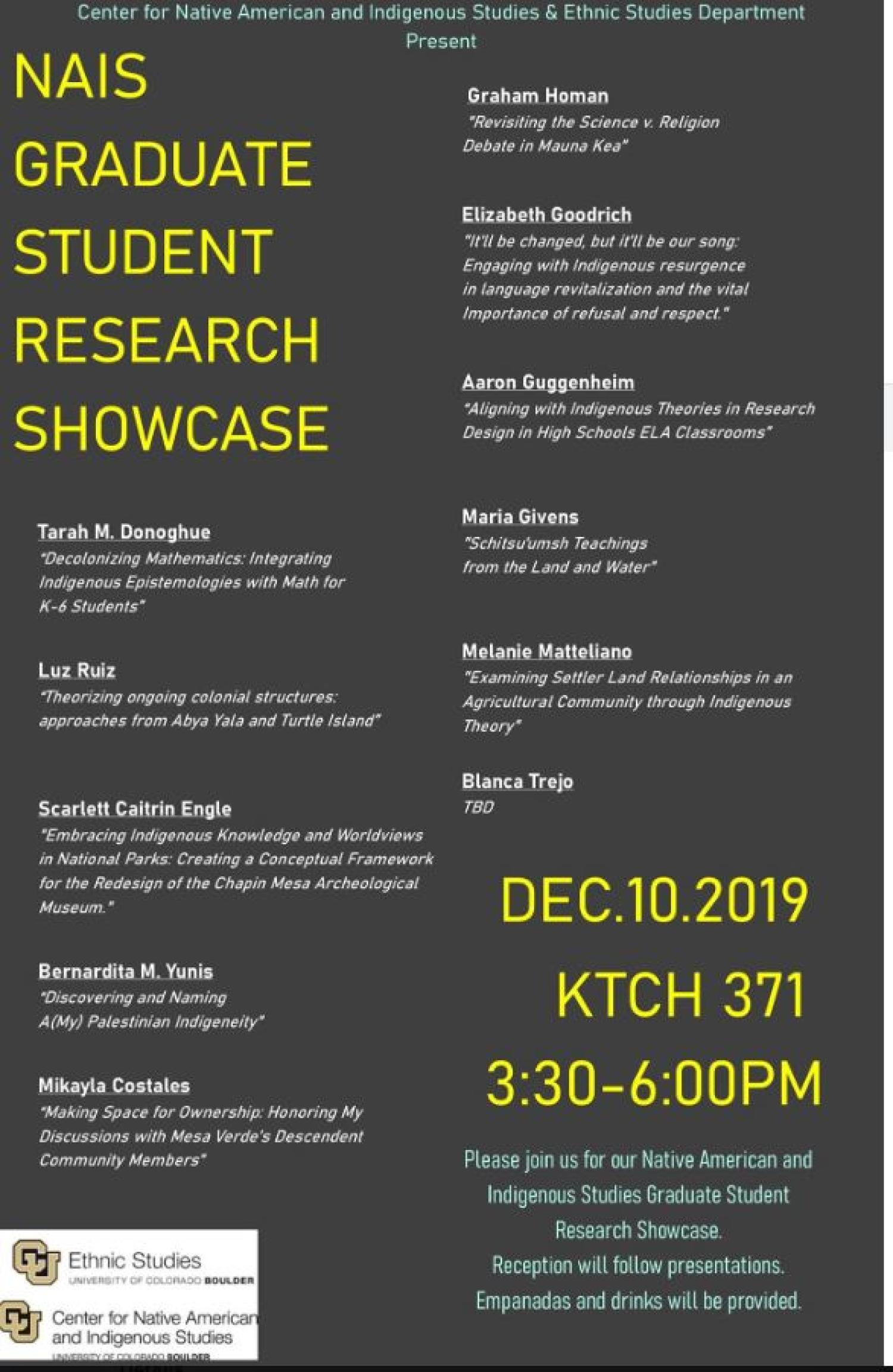 NAIS Graduate Students CU Boulder