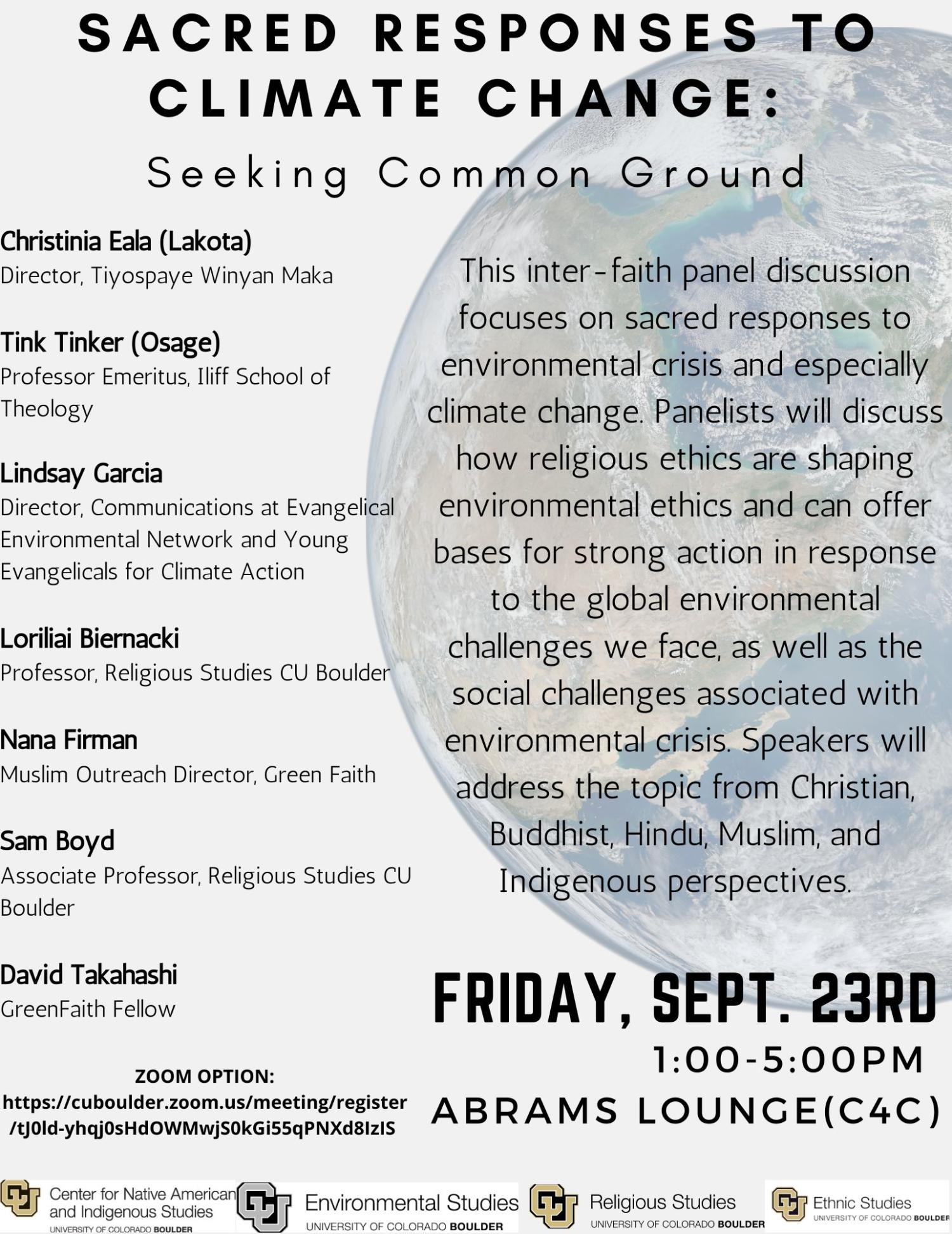 Sacred Responses to Climate Change:Seeking Common Ground