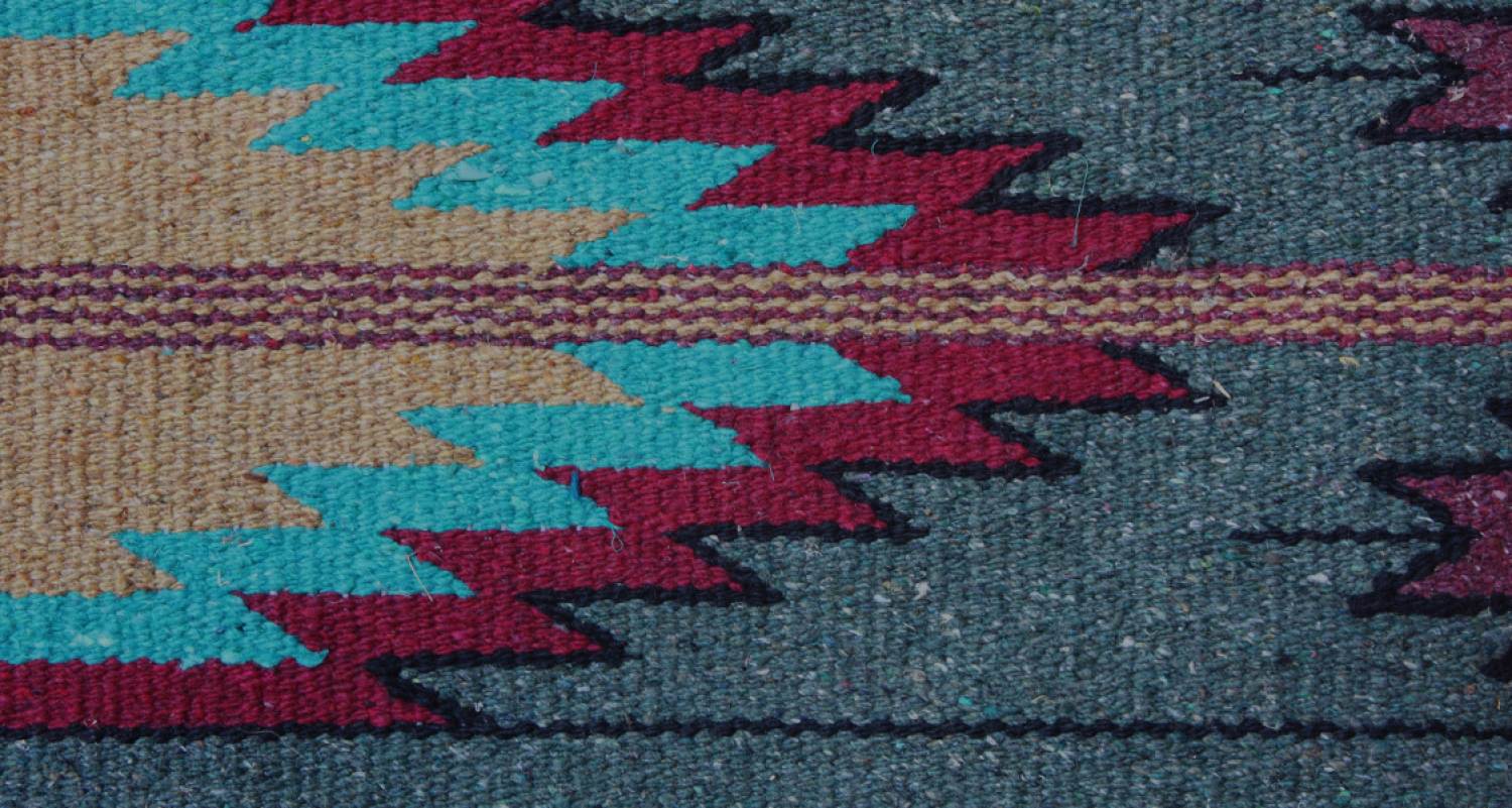 woven rug colorful