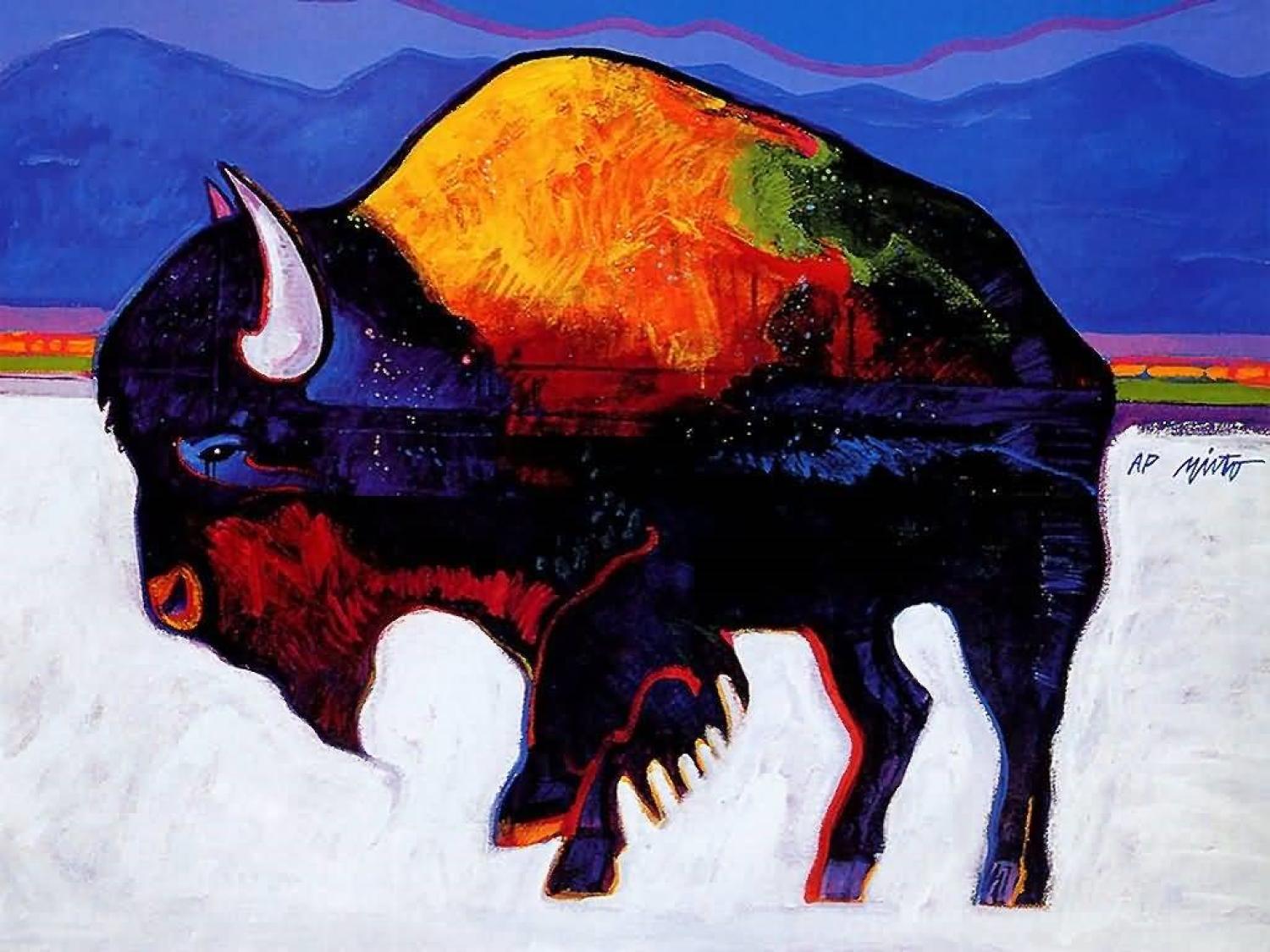 Buffalo In the Snow