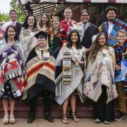 2018 Native Grads with blankets