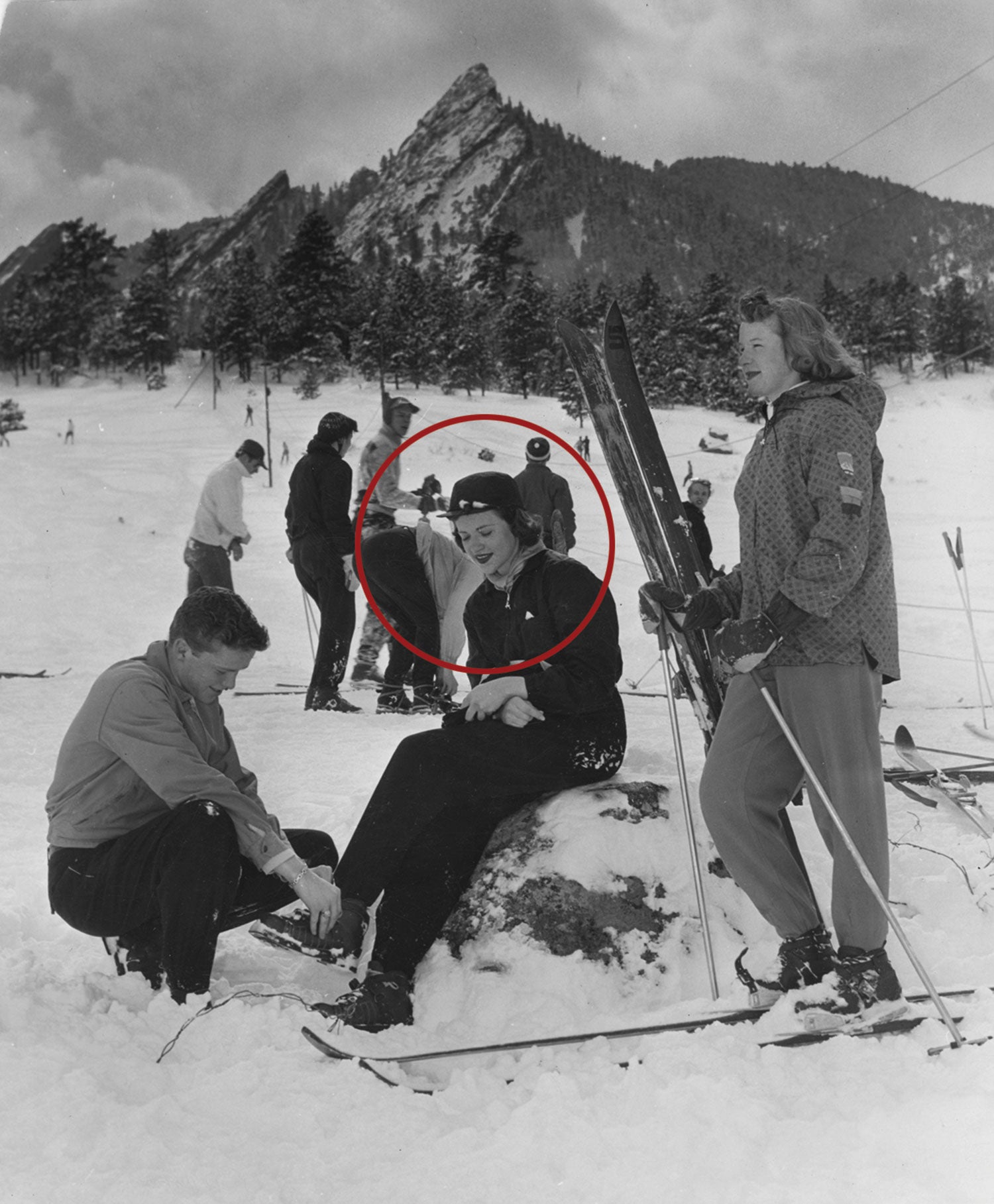 Circled skier is Mary Lou Hawkins Franks