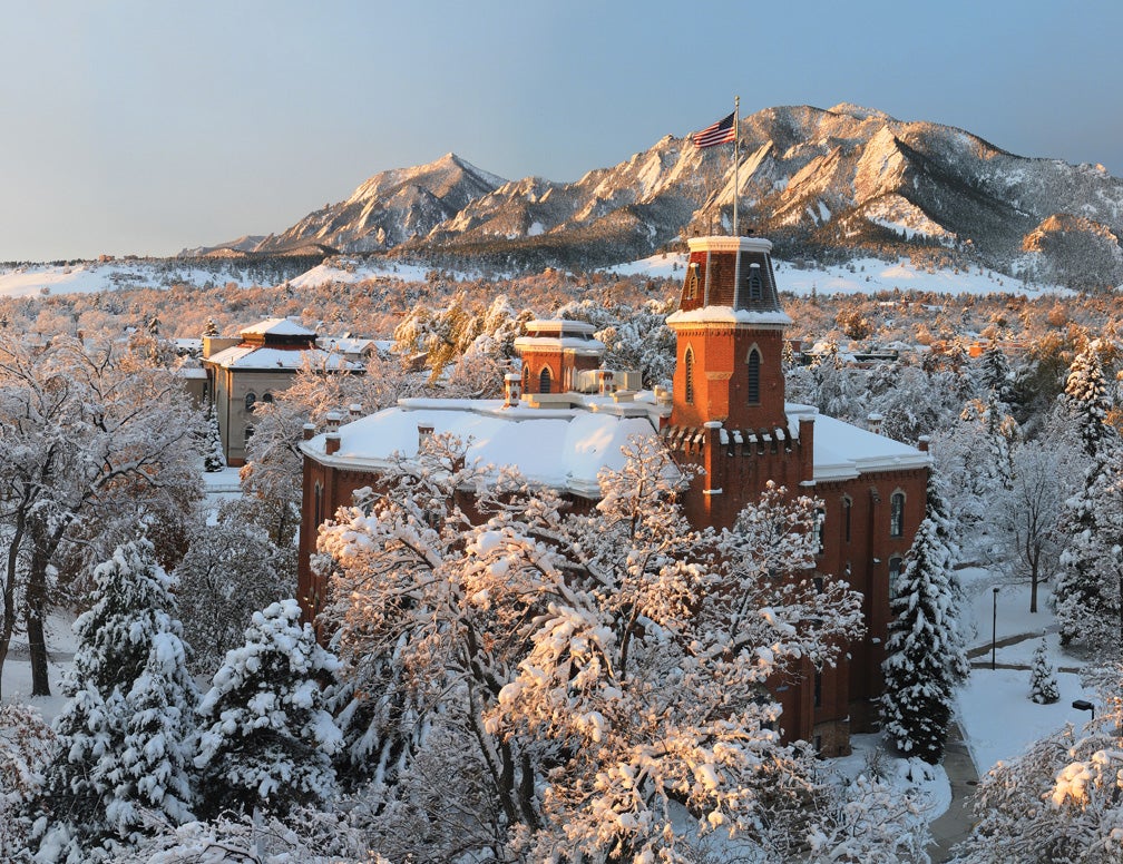 snowy view of campus