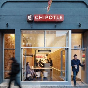 Front face of chipotle store in chelsea