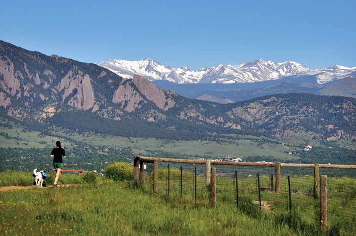 view of the flatirons