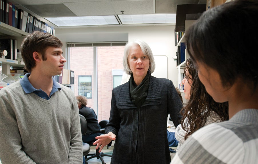 julie overbaugh and students
