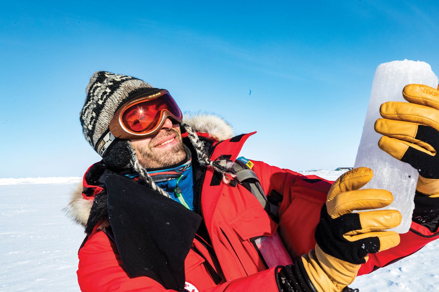 man with an iceblock