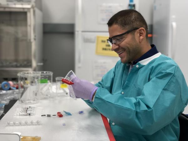 Luis Zea in his lab