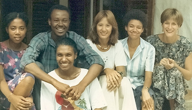 The Waughs during their first Peace Corps service trip to Seychelles in 1986. 