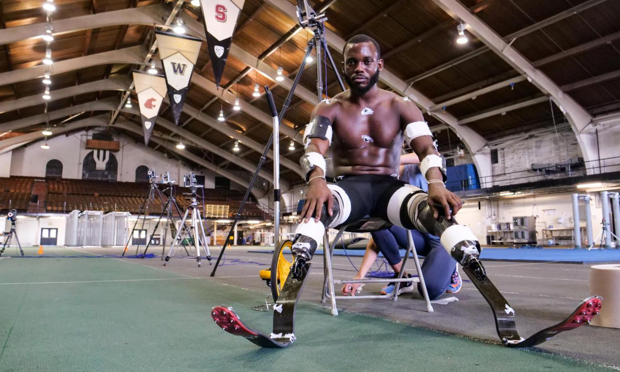 Blake Leeper, an athlete who runs using prostheses