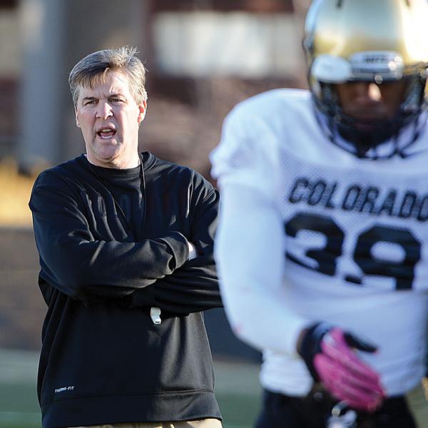 CU Buffs coach and players