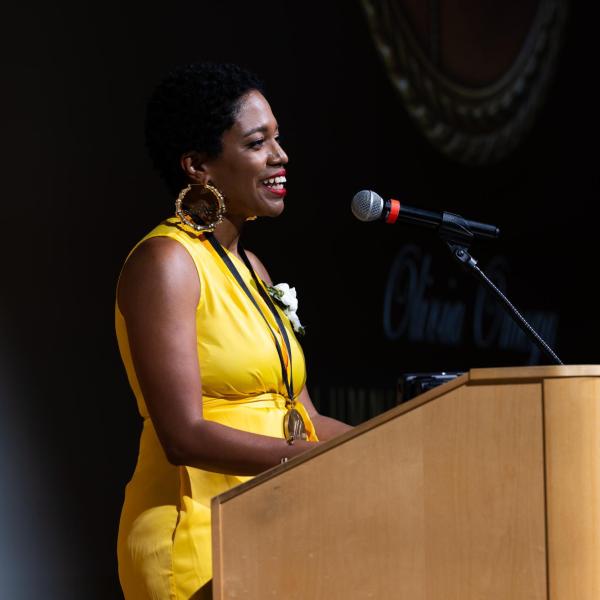 Olivia Omega at the 2023 alumni awards