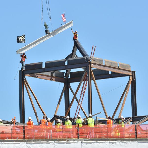 Topping-off ceremony at Folsom Field