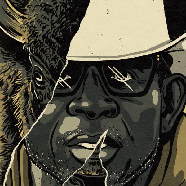Coach Prime buffalo illustration
