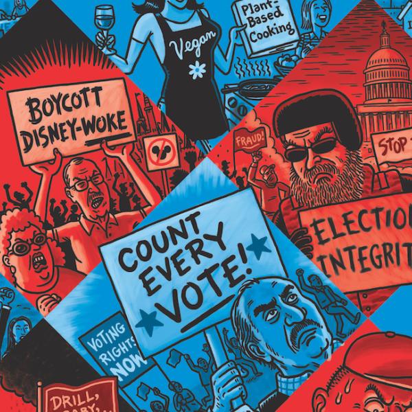 Political issues illustration