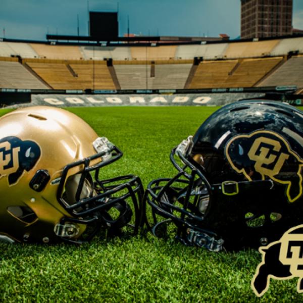 CU football helmets