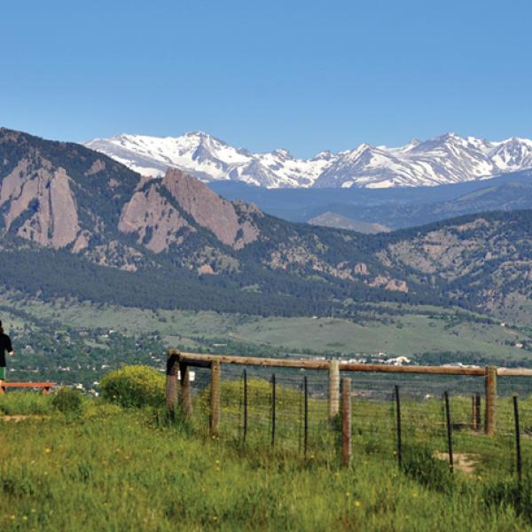view of the flatirons
