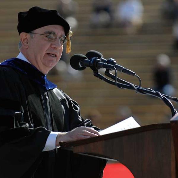 distefano speaking at commencement