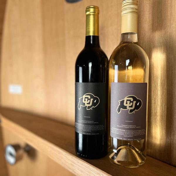 Forever Buffs wine bottles