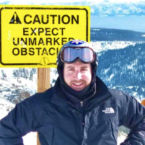 Jonathan Treisman on a snowy mountain