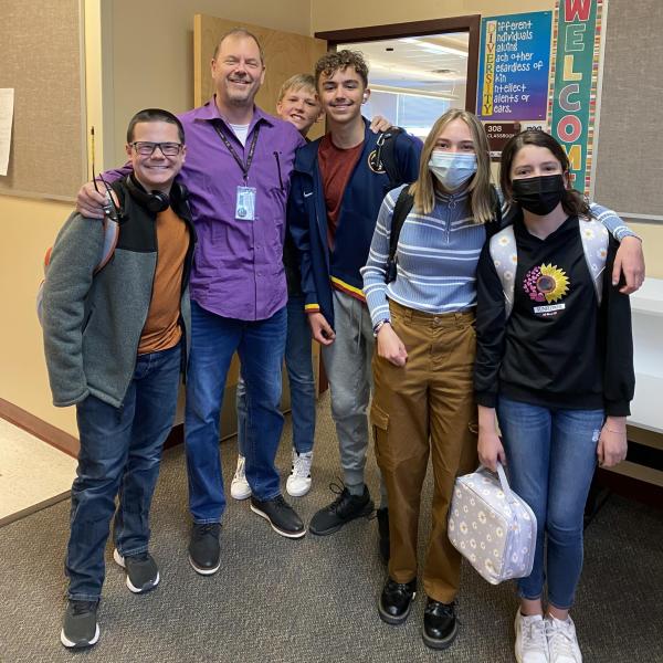 Mark Whelan and his students