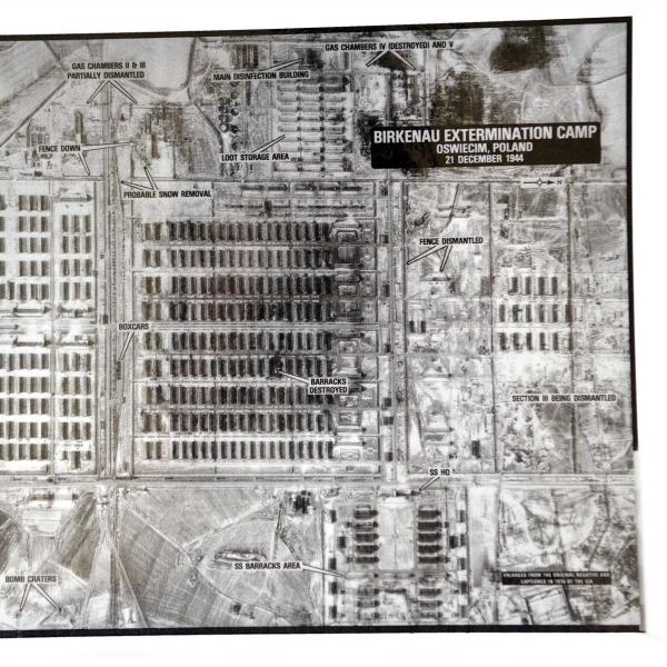 Aerial of Birkenau extermination camp