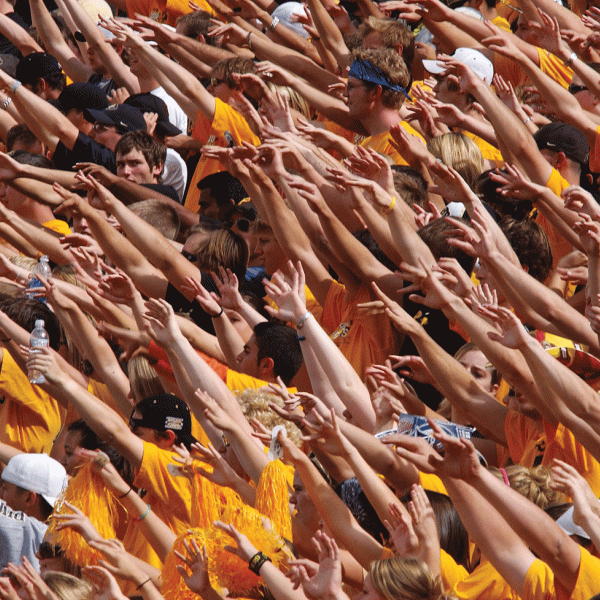 Students at a football game