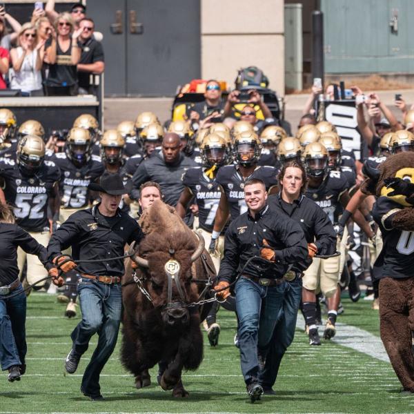 Ralphie Run at a football game