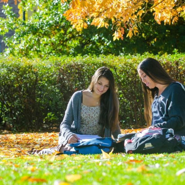 students on campus