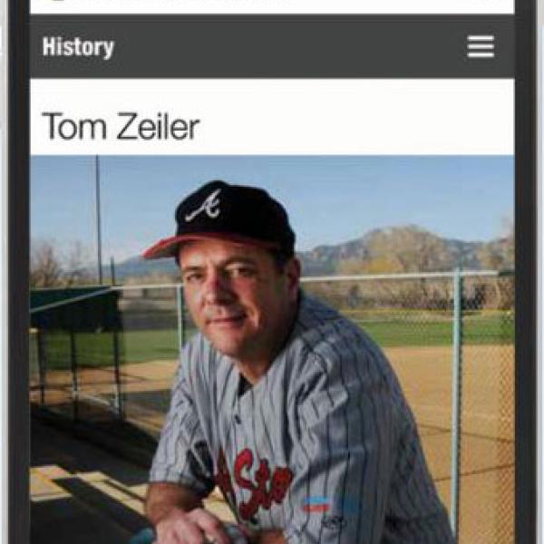 Tom Zeiler pictured in a cellphone