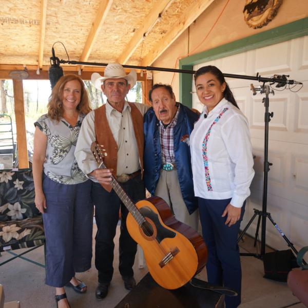 Researchers and Pueblo musicians for CU project