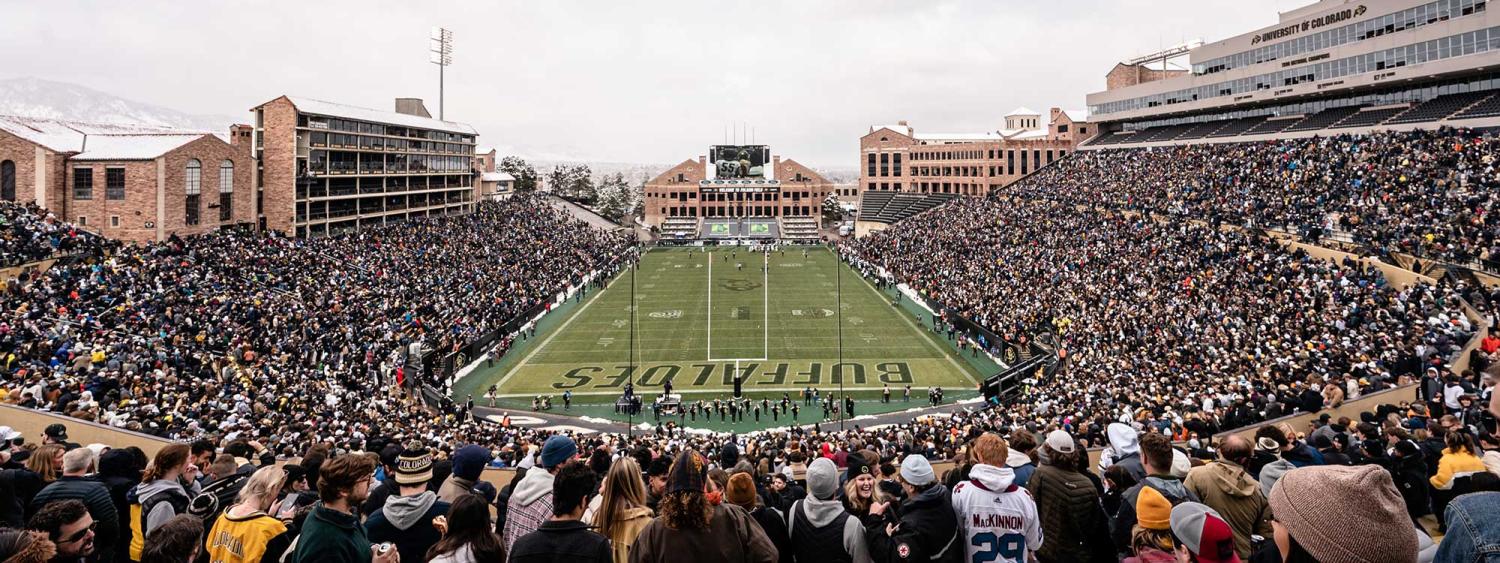 A full Folsom Field at the spring game