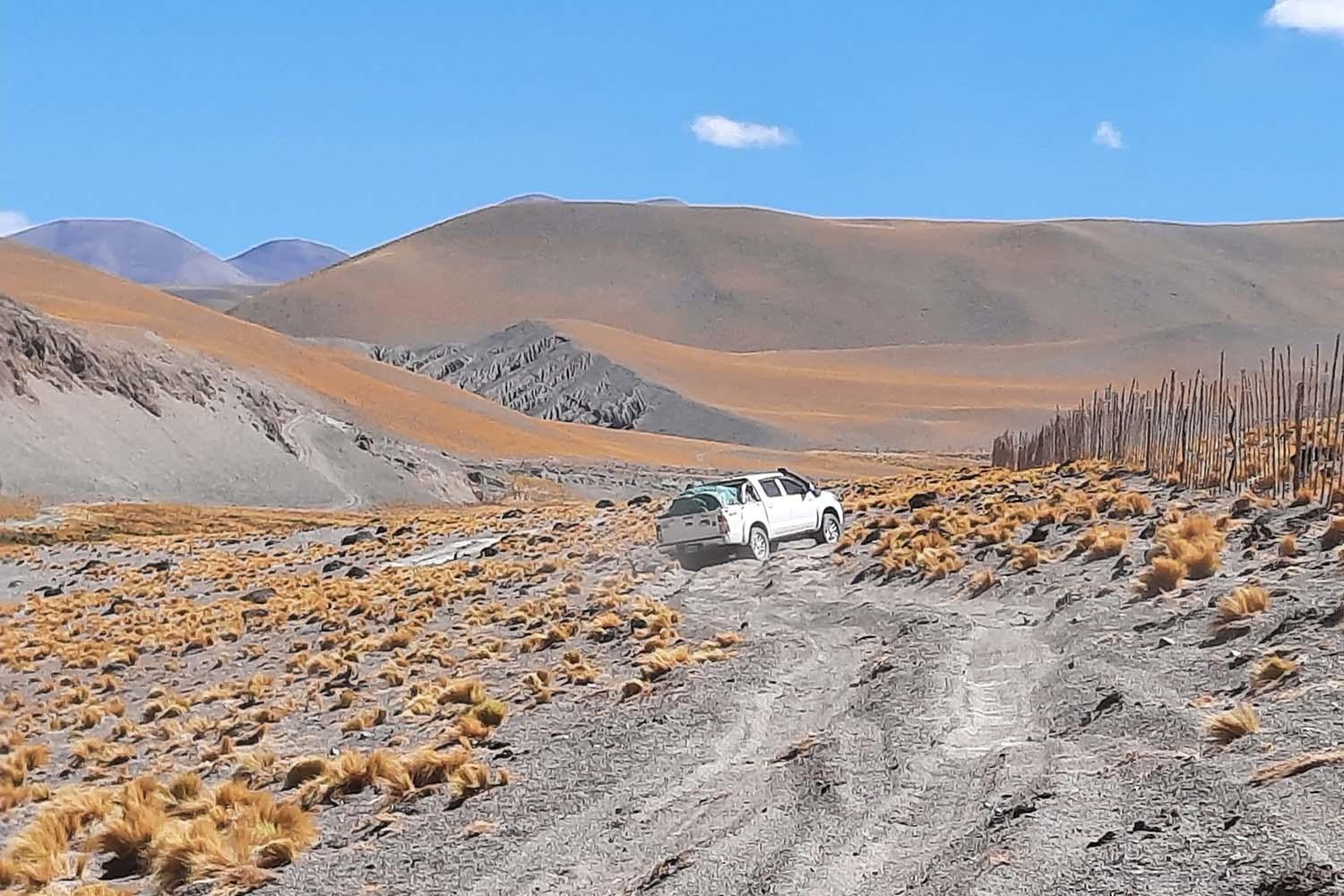 research truck in Ojos del Salado