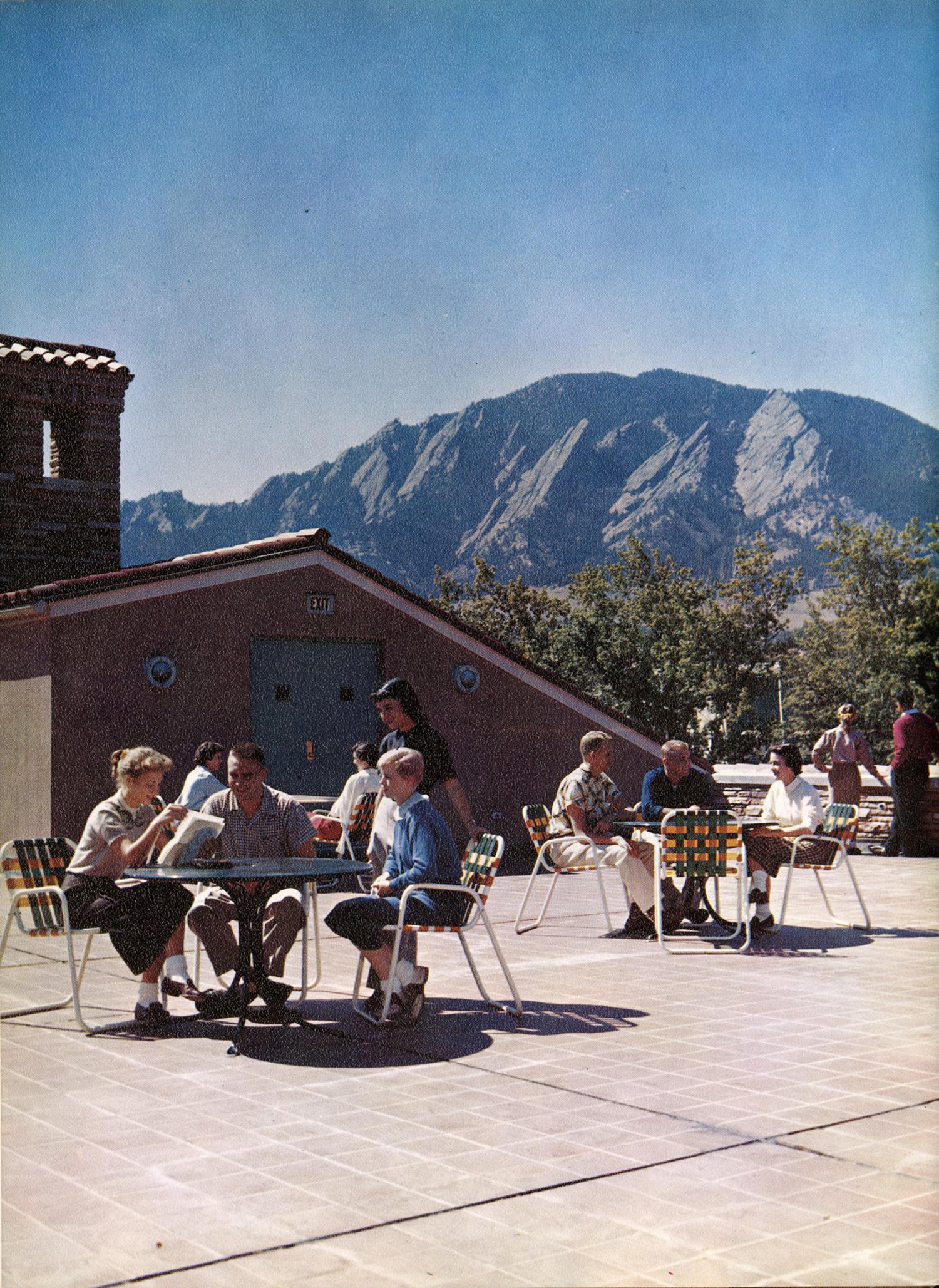 Sitting on the patio