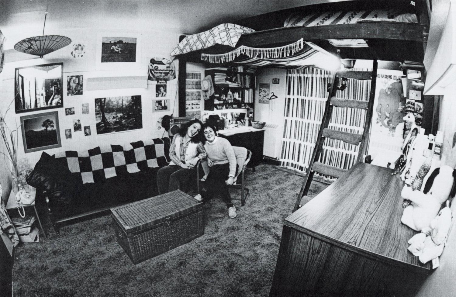 Students in a dorm room
